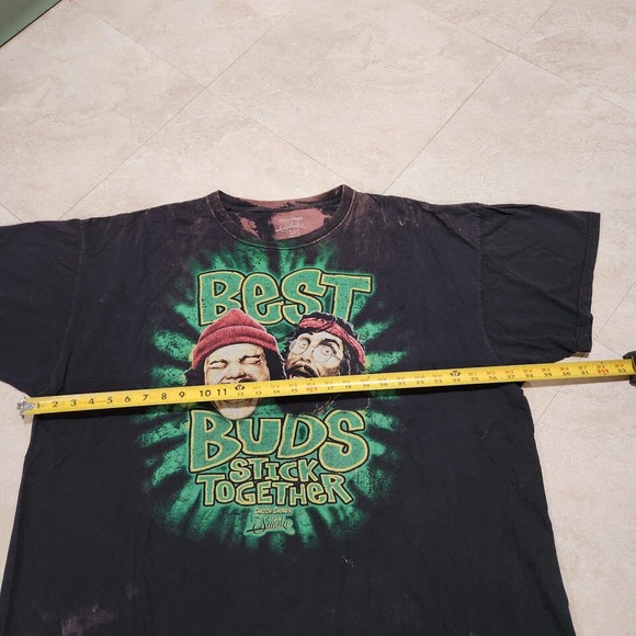 Cheech Chongs Up In Smoke Best Buds Stick Together T Shirt Mens 3XL Acid Washed - Picture 8 of 10